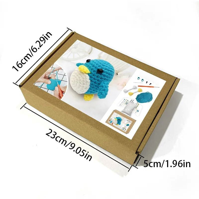 Crochet Animal Toys Starter Kit With Yarn And Hooks