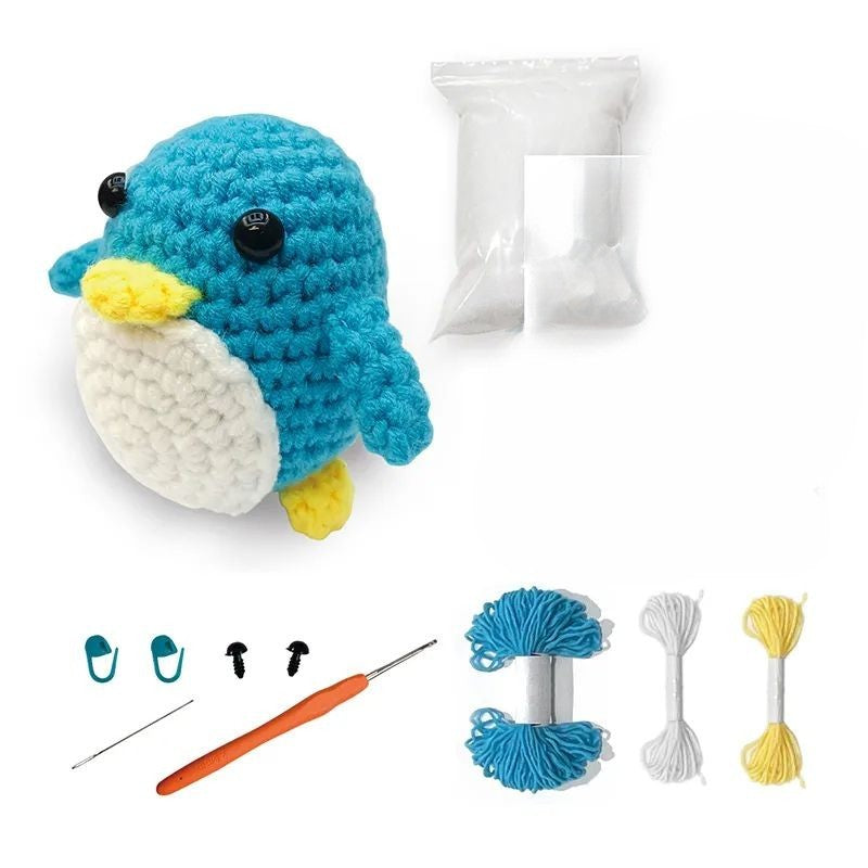 Crochet Animal Toys Starter Kit With Yarn And Hooks