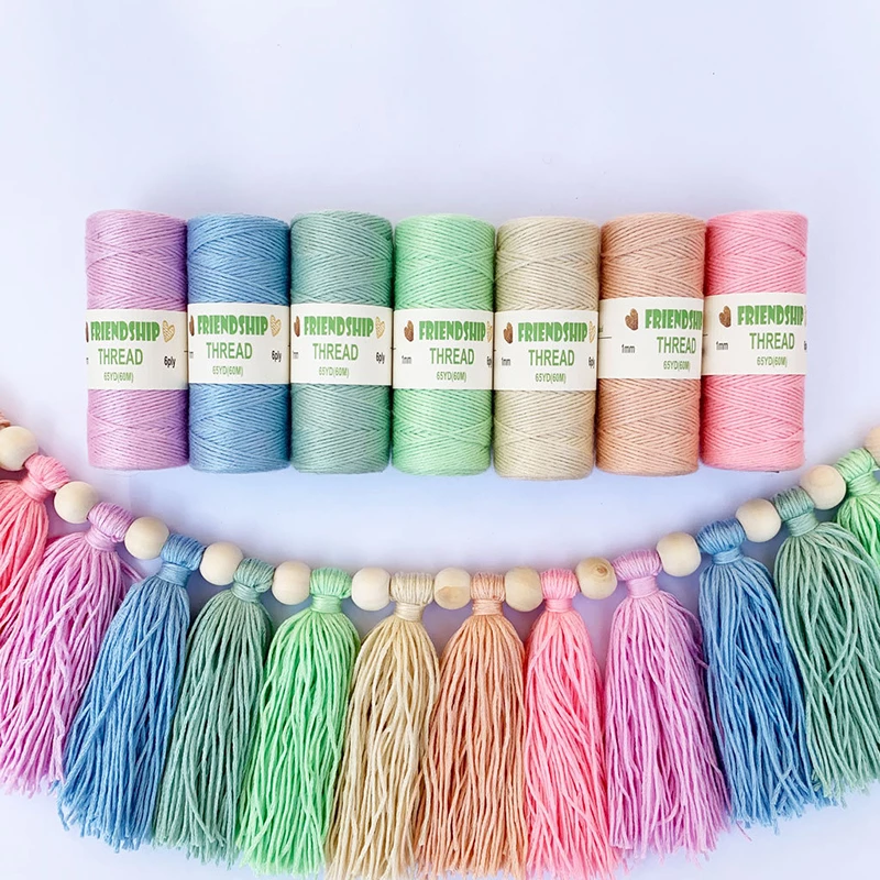 Bright Colored Thread For DIY Crocheting Knitting Kit