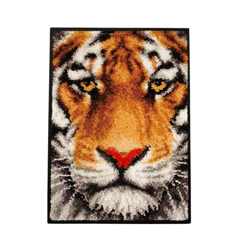 Beautiful Tiger Latch Hook Rug Crocheting Knitting Kit