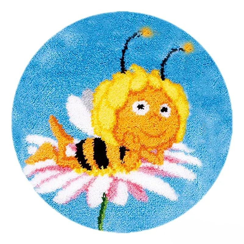 Bee Print Latch Hook Rug