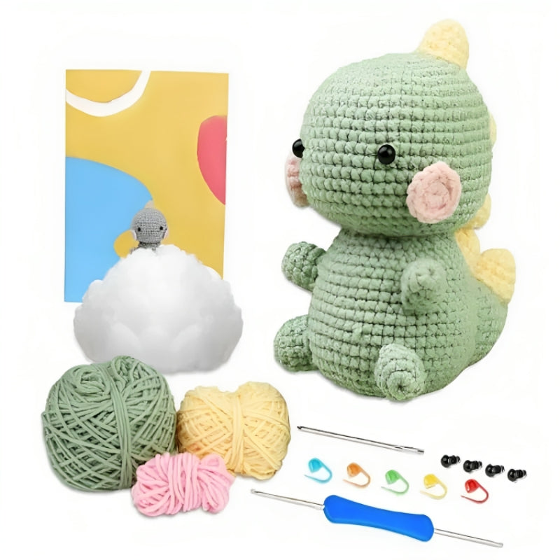 Beginners Crochet Kit With Yarn And Hooks