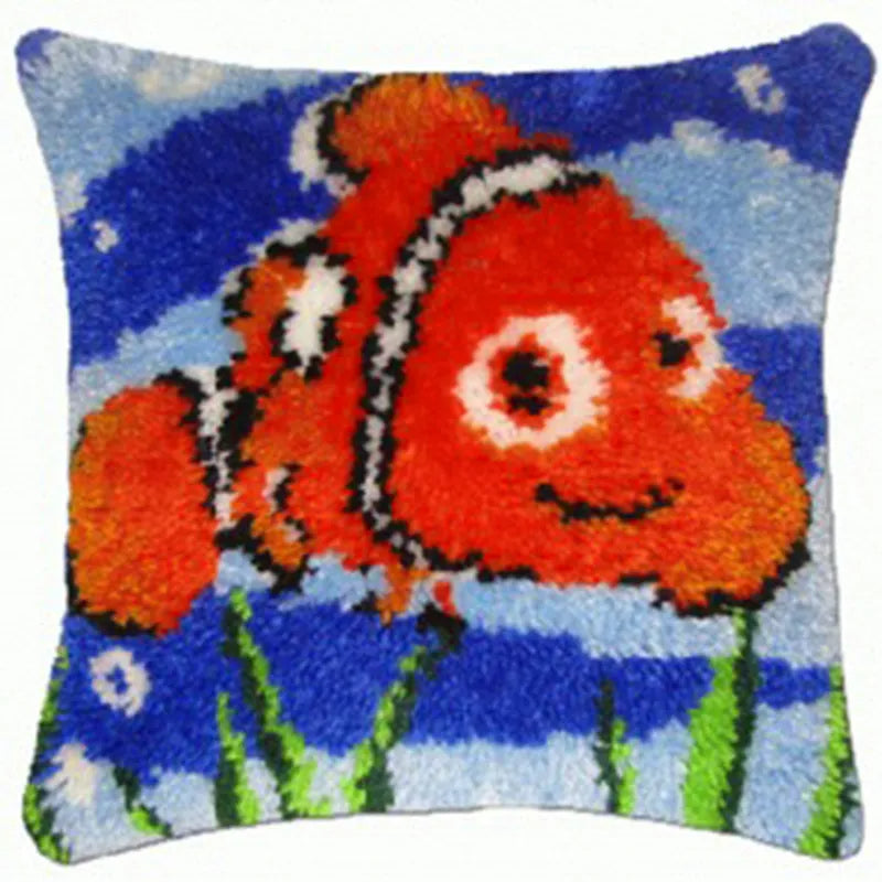 Cartoon Series Inspired Fish Printed Pillow