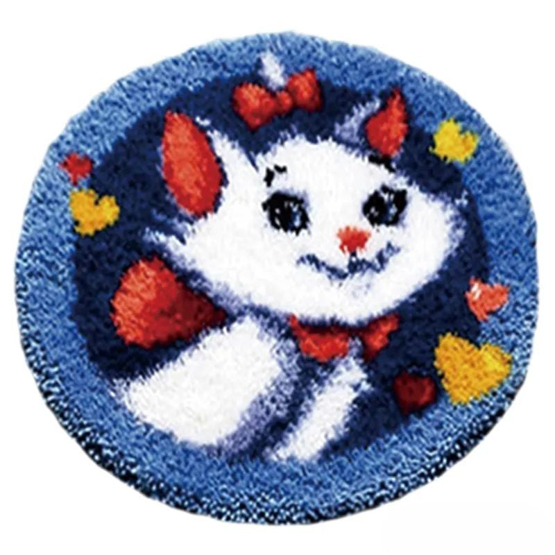 Cat Print Latch Hook Rug