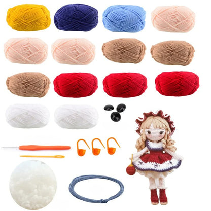 Elegant Doll Crafting Yarn Crochet Kit