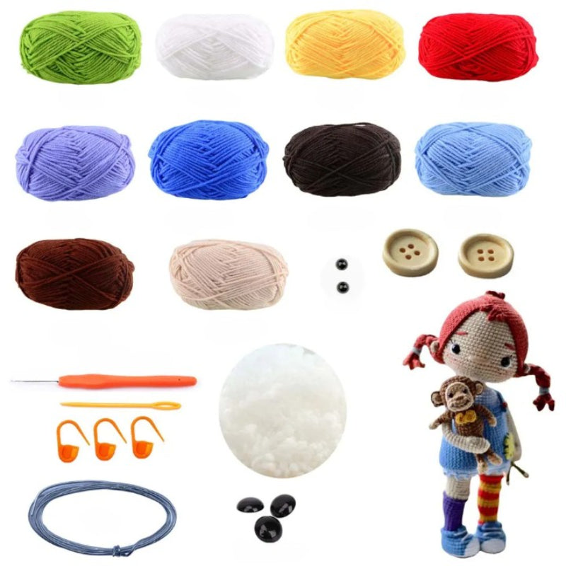 Elegant Doll Yarn Craft Toy Crocheting Kits