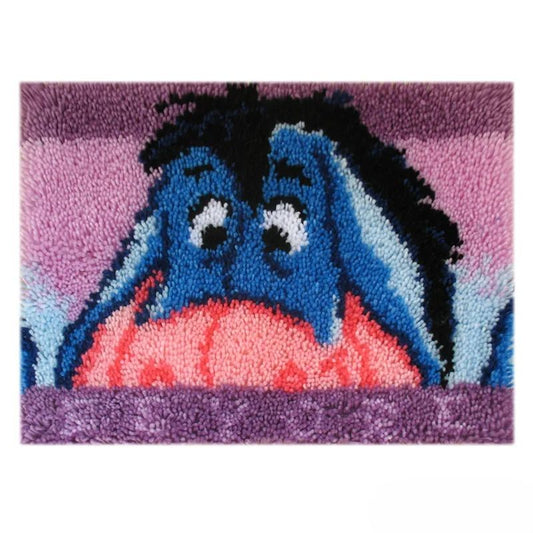 Elegant Eeyore Print Latch Hook Rug