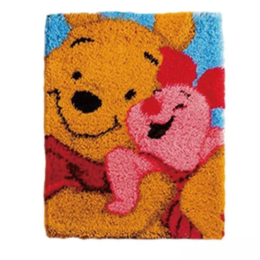 Elegant Pooh Print Latch Hook Rug