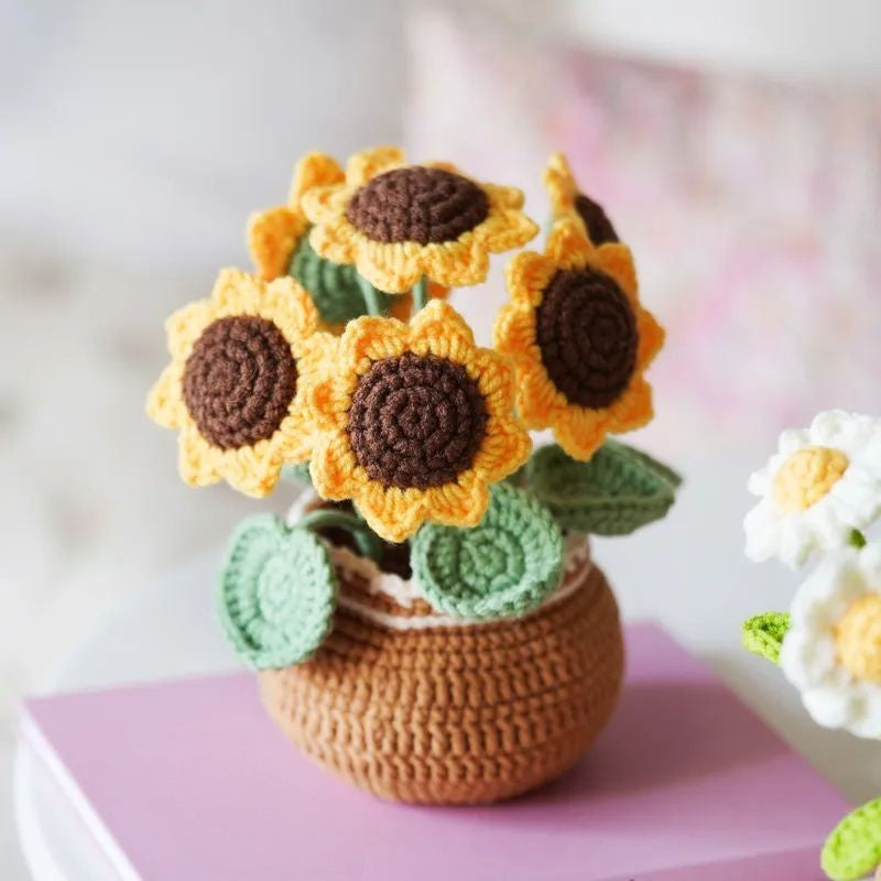 Flower Crochet And Knitting Kit