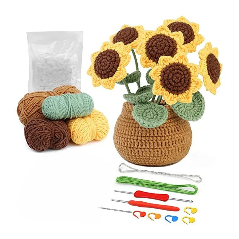 Flower Crochet And Knitting Kit