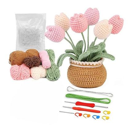 Flower Crochet And Knitting Kit