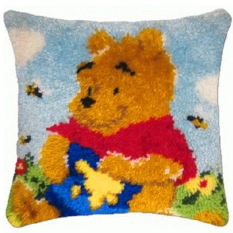 Happy Pooh Printed Cushion