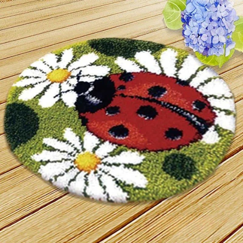 Insect Printed Latch Hook Rug Kit