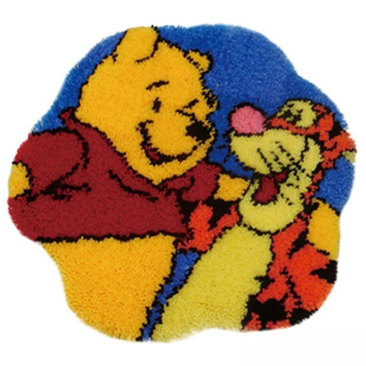 Pooh And Tigger Print Latch Hook Rug