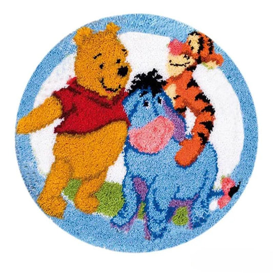 Pooh Tigger And Eeyore Print Latch Hook Rug