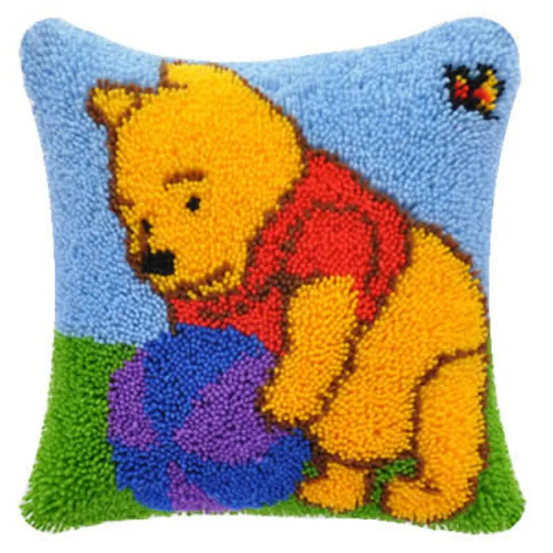 Pooh With Ball Print Pillow