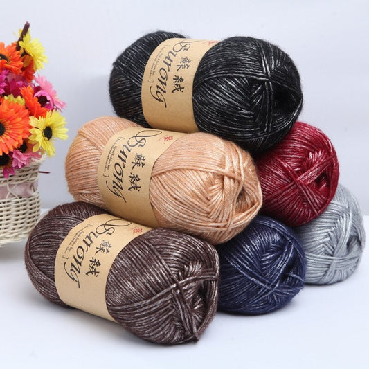 Velvet And Cotton Soft Yarn For DIY Knitting