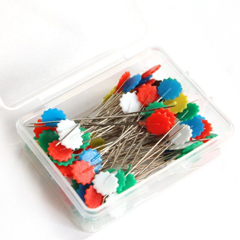 Butterfly & Flowers Head Pin Needles