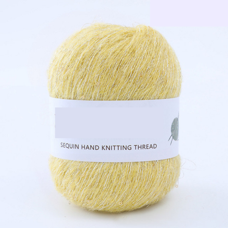 Shiny Sequined Yarn Thread DIY Crocheting Knitting Kit