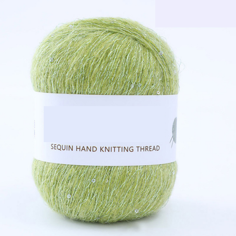 Shiny Sequined Yarn Thread DIY Crocheting Knitting Kit