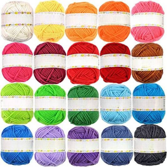 20 Acrylic Yarn Knitting Starter Kit