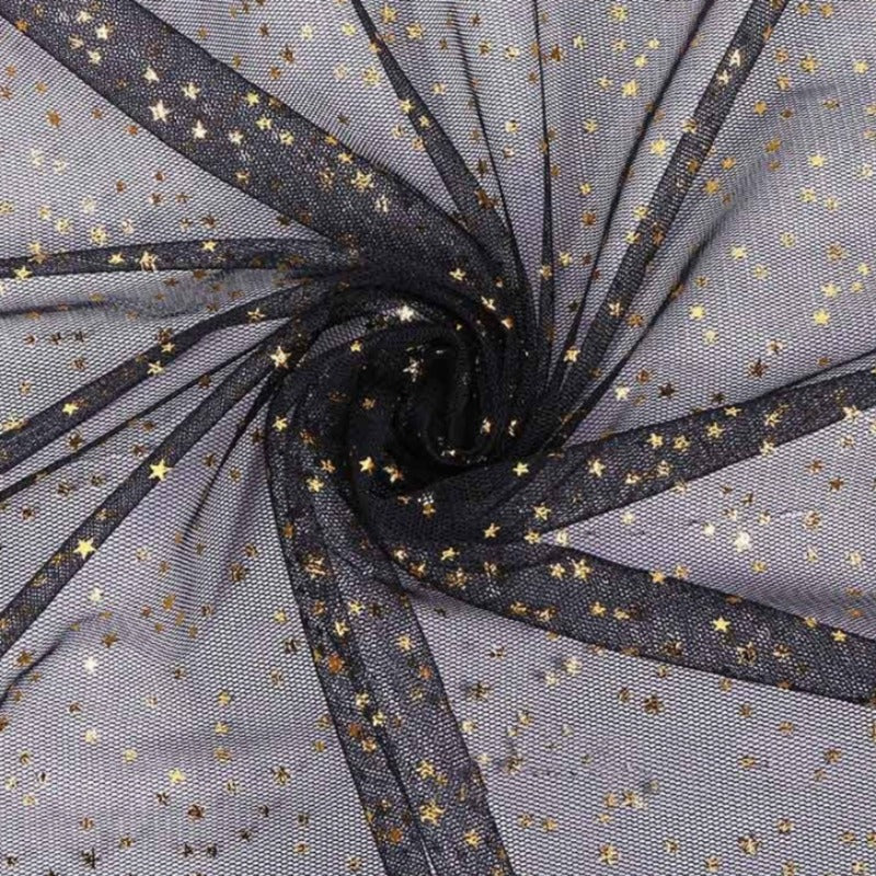 Star Sequined Tulle Fabric Sewing Material