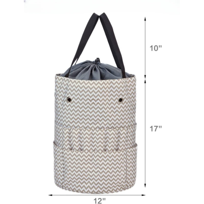 Large Crochet Bag With Front Compartment For Knitting