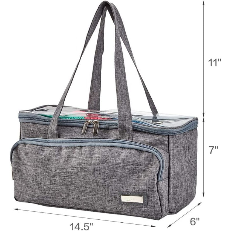 Yarn Storage Bag With Crochet Knitting Needles