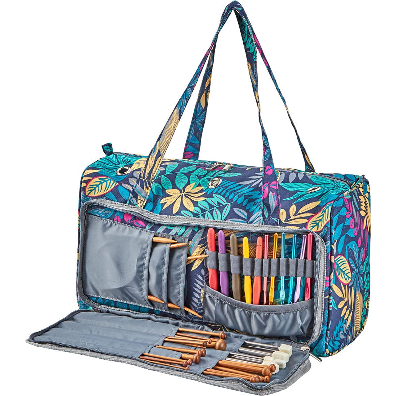 Yarn Storage Bag With Crochet Knitting Needles