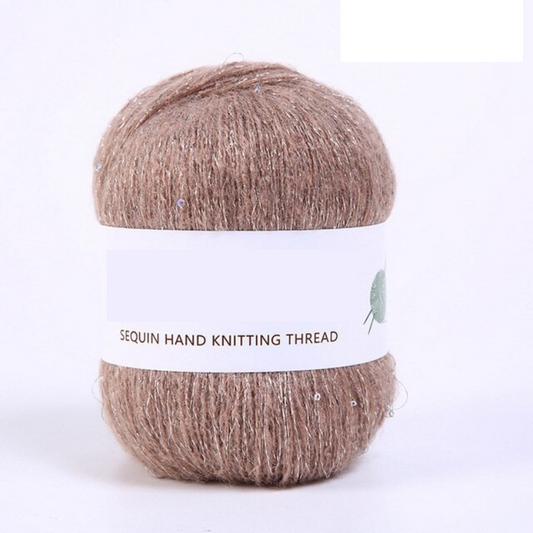 Sequined Yarn Thread DIY Crocheting Knitting Kit