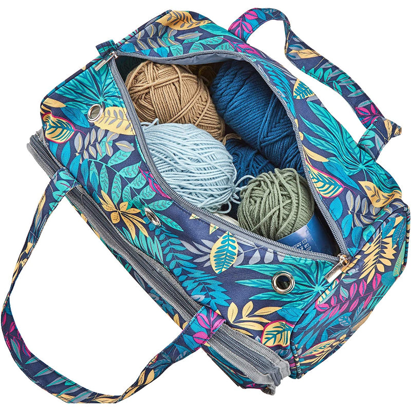 Yarn Storage Bag With Crochet Knitting Needles
