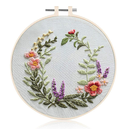 Tiny Flowers Embroidery DIY Knitting Kit