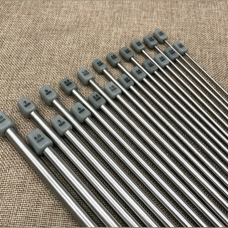 Stainless Steel Straight Knitting Needles