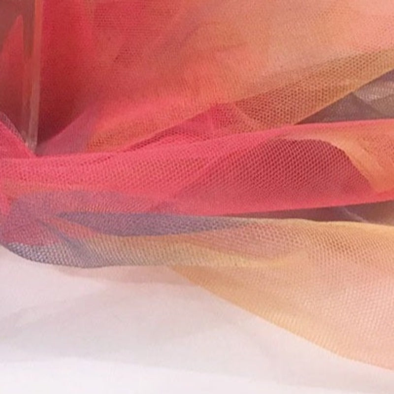 Rainbow Color Muslin Mesh Cloth