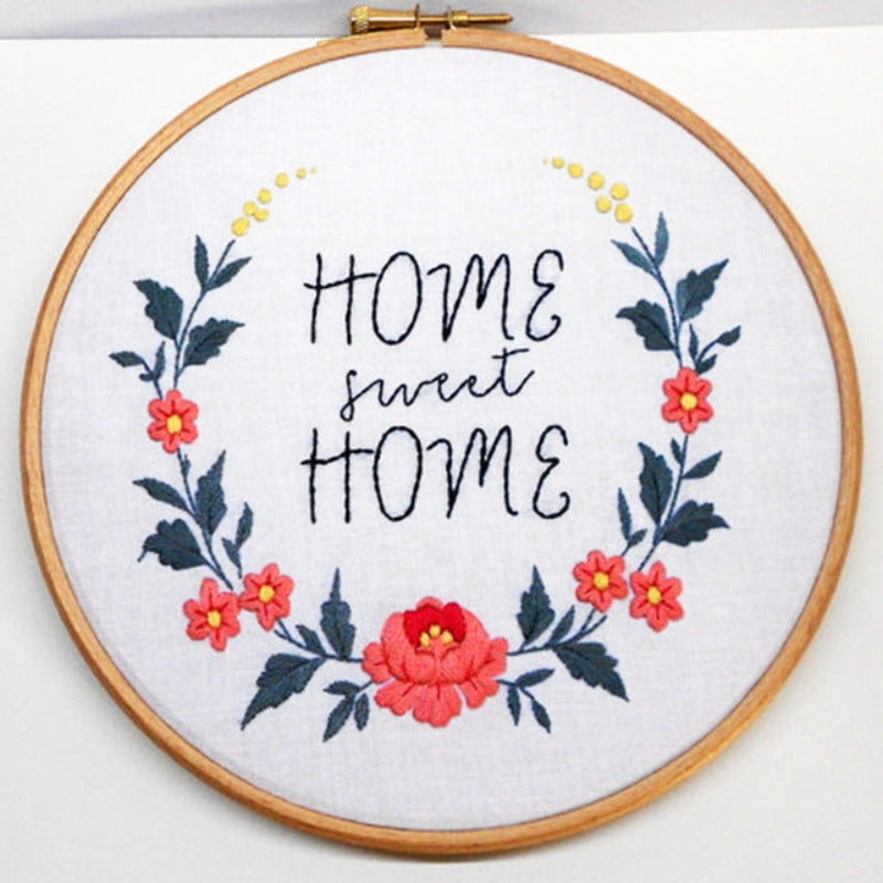 Home Sweet Home Embroidery DIY Knitting Kit