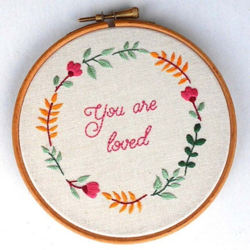 You Are Loved Embroidery DIY Knitting Kit