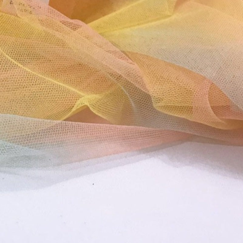 Rainbow Color Muslin Mesh Cloth