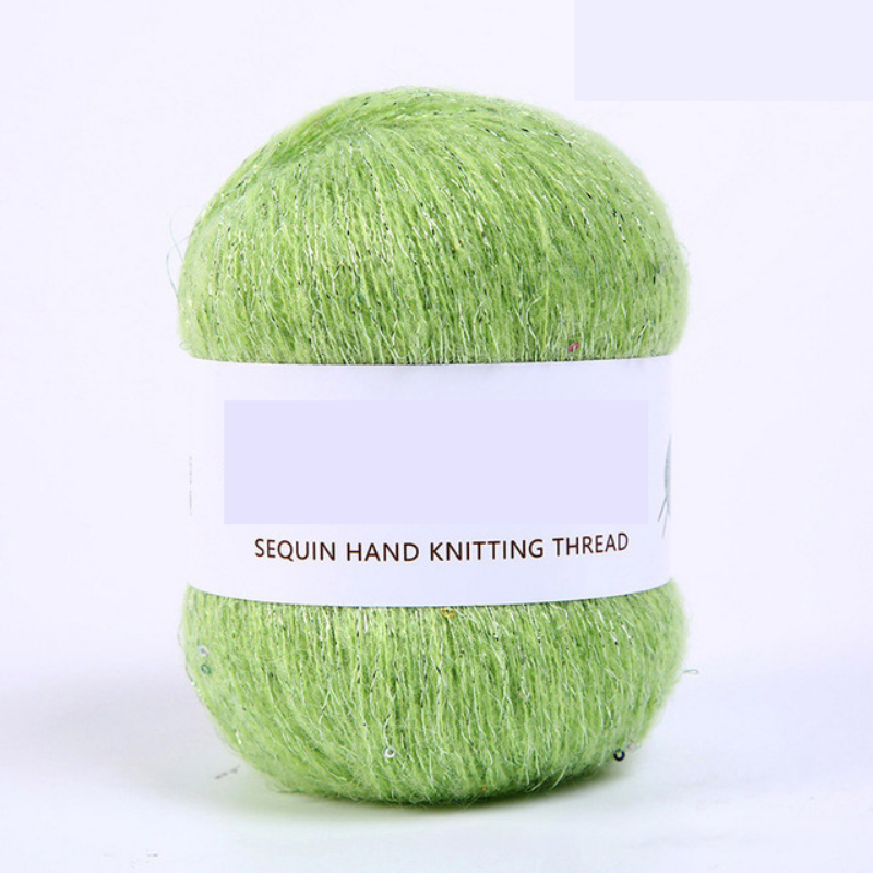 Shiny Sequined Yarn Thread DIY Crocheting Knitting Kit