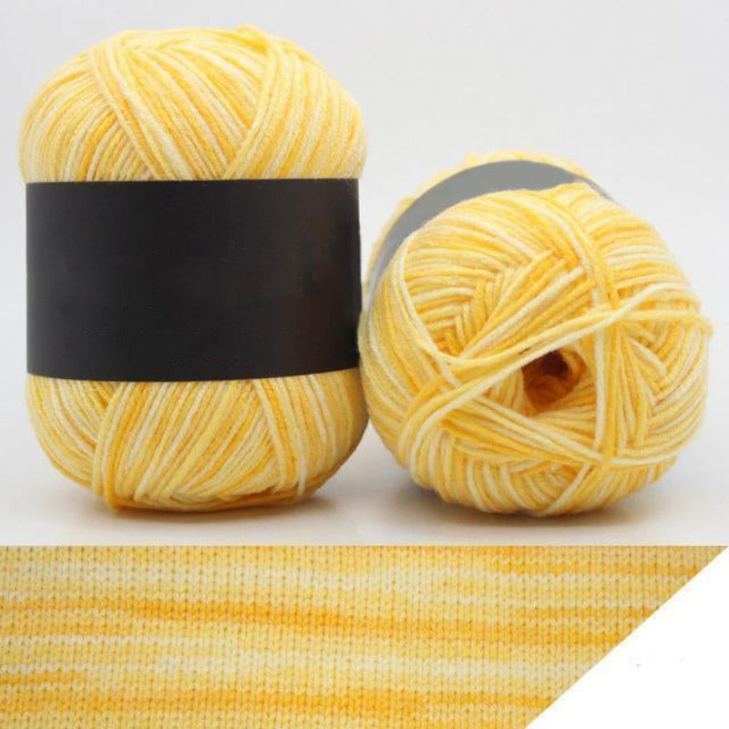 Soft Milk Cotton Wool Yarn With Double Color For DIY Knitting