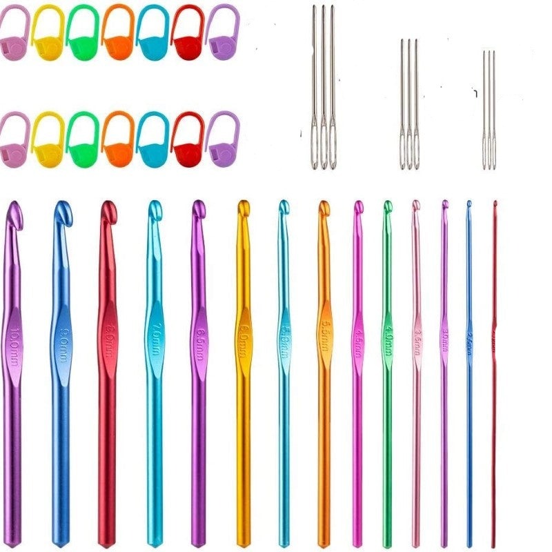 High-Quality Coloured Aluminum Ergonomic Handle Crochet