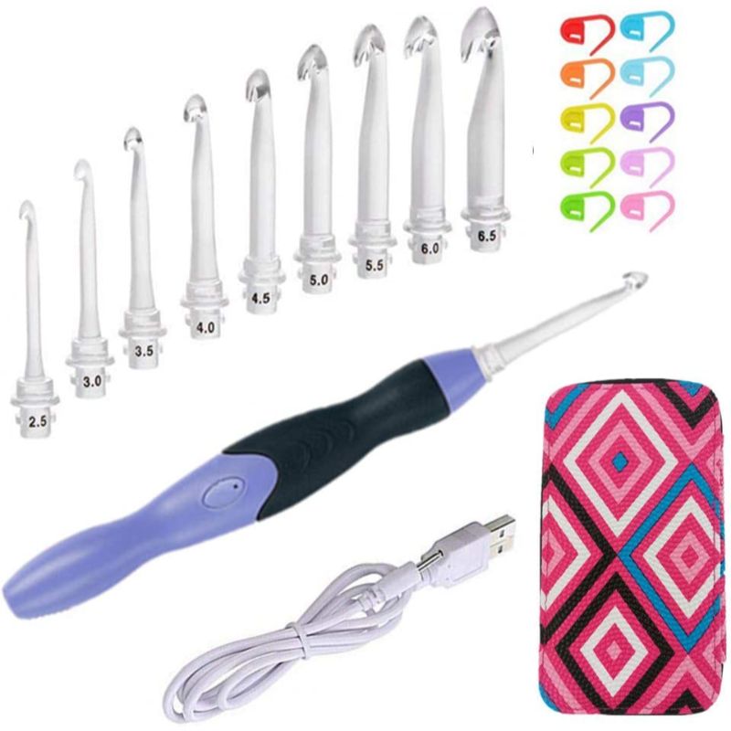 Lighted Crochet Hooks Set