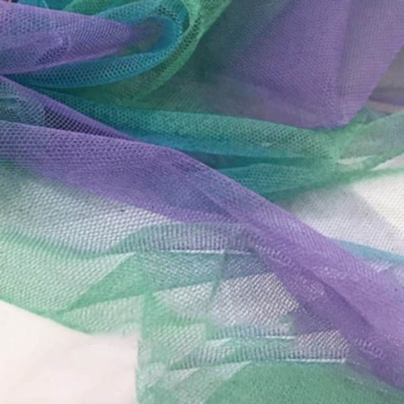 Rainbow Color Muslin Mesh Cloth