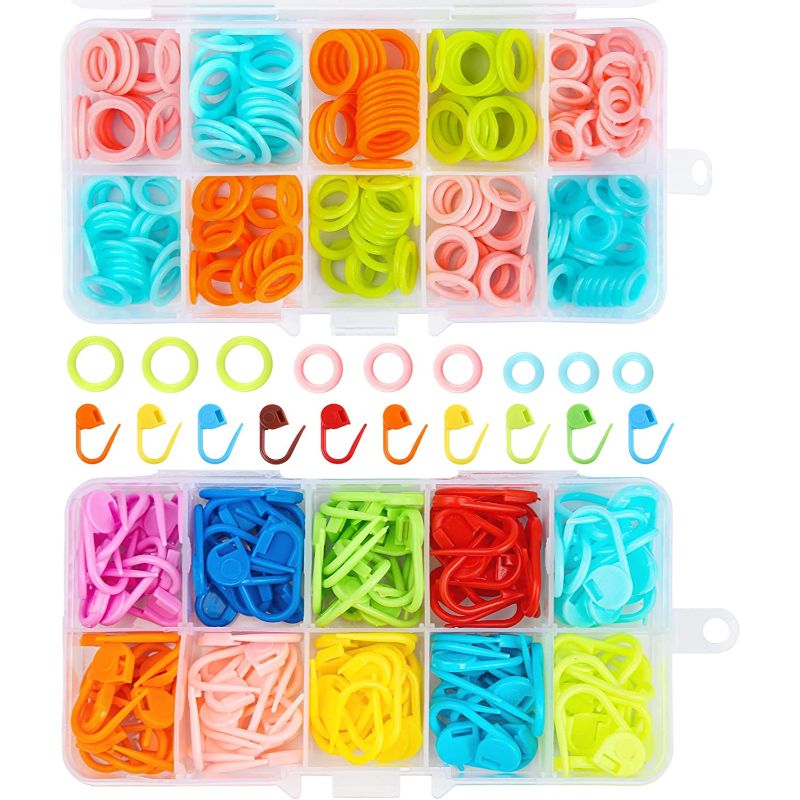 Colorful Knitting Stitch Markers Rings