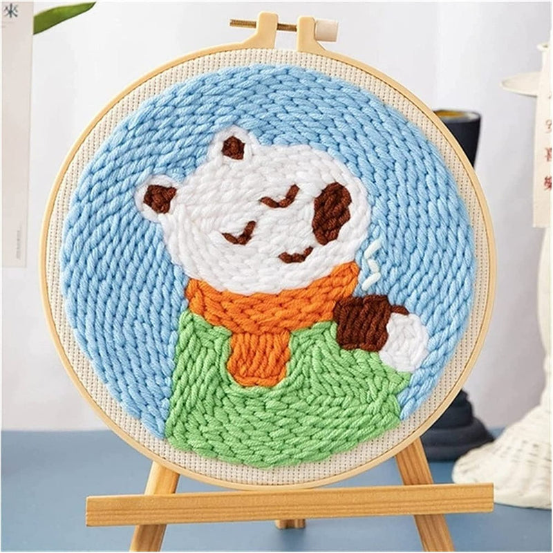 Mr Bear Embroidery DIY Knitting Kit