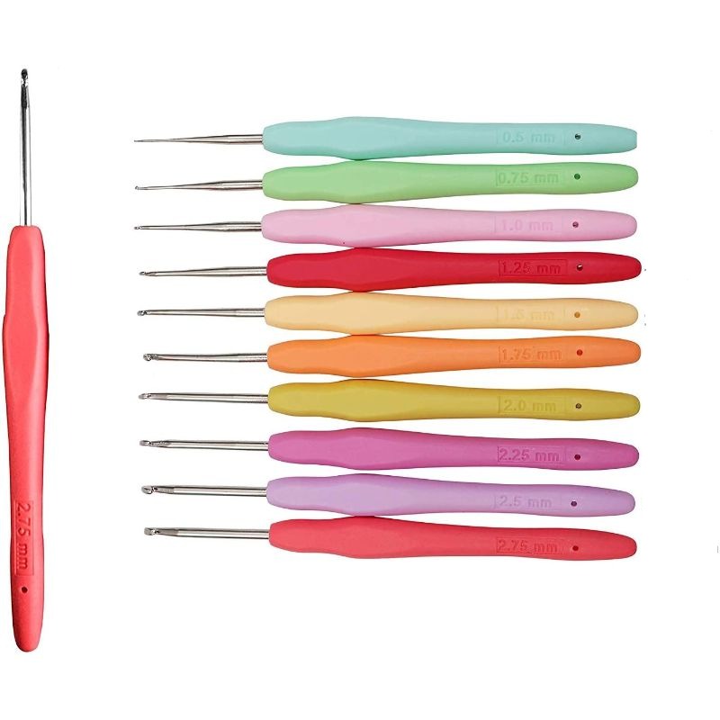 Ergonomic Crochet Hooks With Case For Arthritic Hands