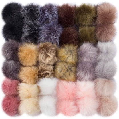 Fur Pom Poms For Hats
