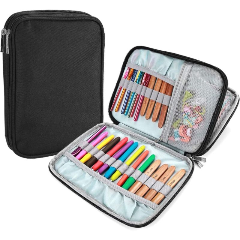 Travel Organizer Various Crochet Hooks Zipper Case