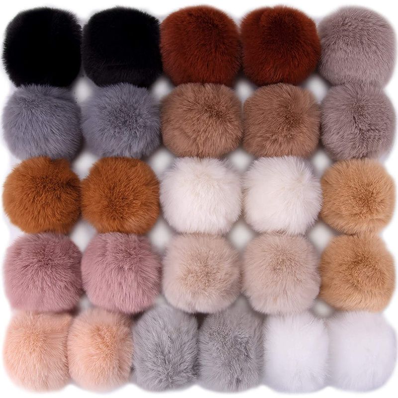 Fur Pom Pom Keychain Fluffy Balls