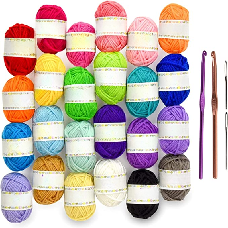 24 Acrylic Yarn Knitting Starter Kit