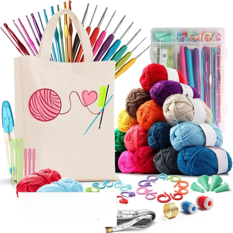 73 Piece Crochet Kit With Crochet Hooks Yarn Set